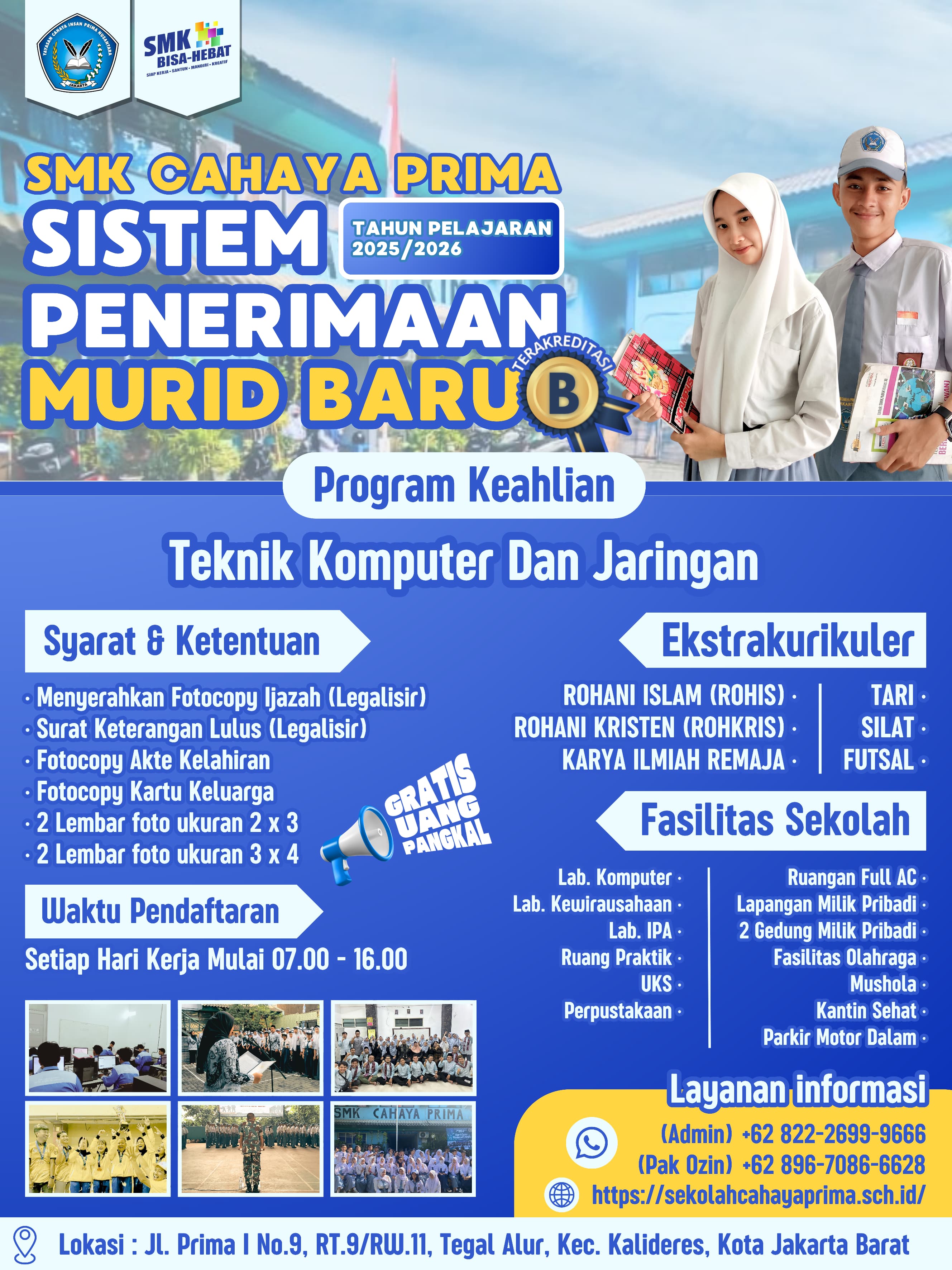 PPDB SMK Cahaya Prima 2025 Resmi Dibuka: Fokus Jurusan Teknik Komputer dan Jaringan (TKJ)