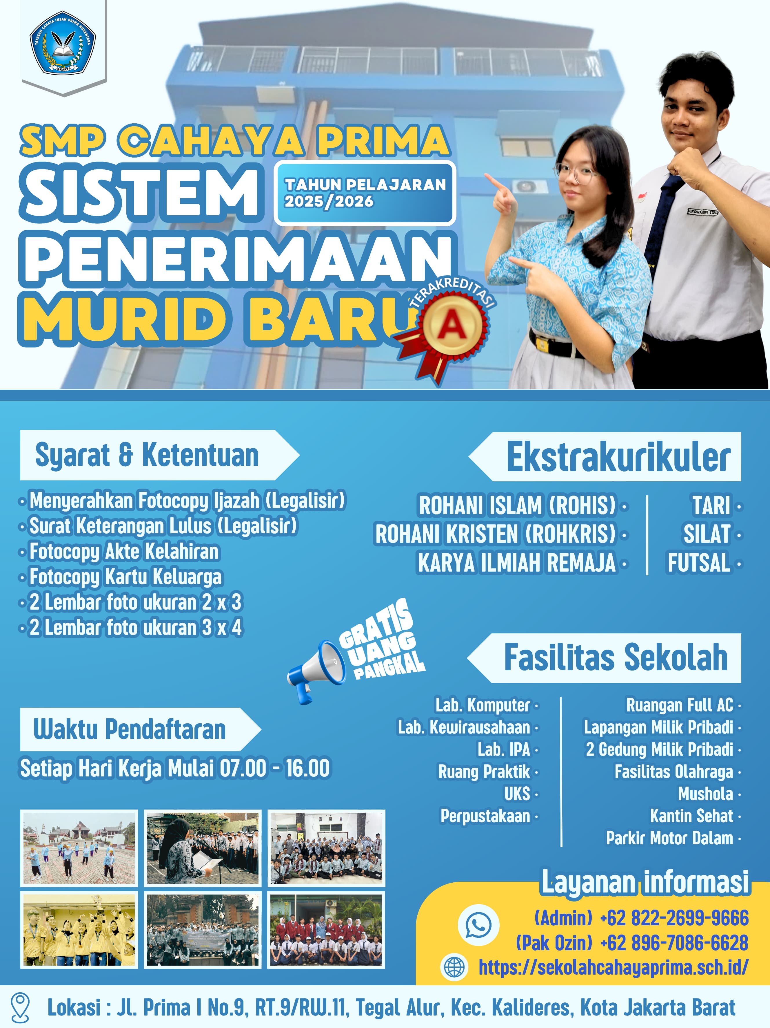 PPDB SMP Cahaya Prima Tahun Ajaran 2025/2026 Resmi Dibuka!